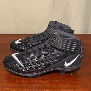 Nike Force Savage Pro 2 Football Cleats Black White Mens size 11